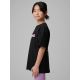4. T-shirt loose z nadrukiem dziewczęcy 4F 4FJRSS26TTSHF4137-020S