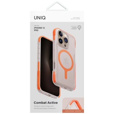 5. Etui UNIQ Combat Active Magclick Charging na iPhone 16 Pro - pomarańczowe