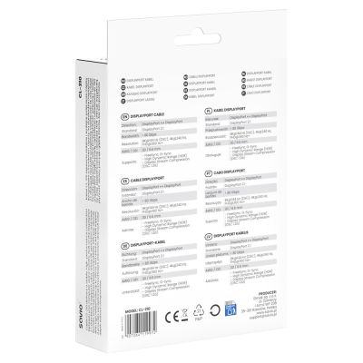 4. SAVIO KABEL DISPLAYPORT 2.1 2M CL-210