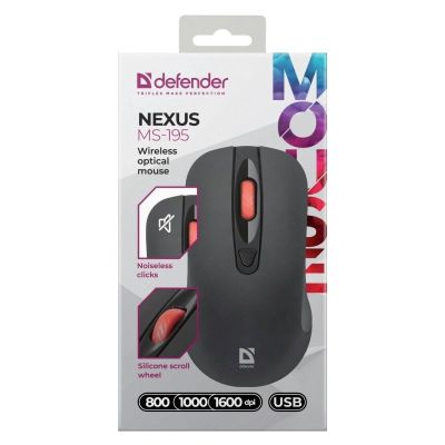 5. DEFENDER MYSZ NEXUS MS-195 RF SILENT CZARNA