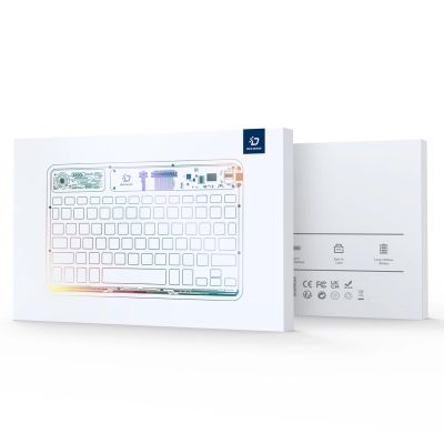 12. Klawiatura Dux Ducis Keyboard (CK Series) bezprzewodowa do laptopa / tabletu / telefonu - przezroczysta