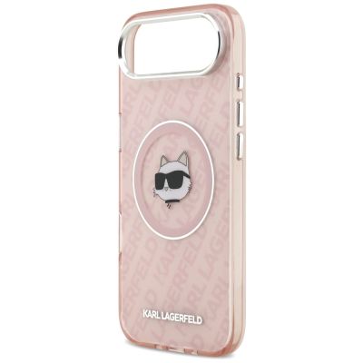 6. Etui Karl Lagerfeld IML Choupette Head Logo MagSafe na iPhone 17 Air - różowe
