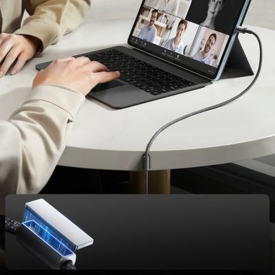 9. Kabel Joyroom S-A50 Unlimited Series 3A USB-A - USB-C z organizerem magnetycznym 1,2m - szary