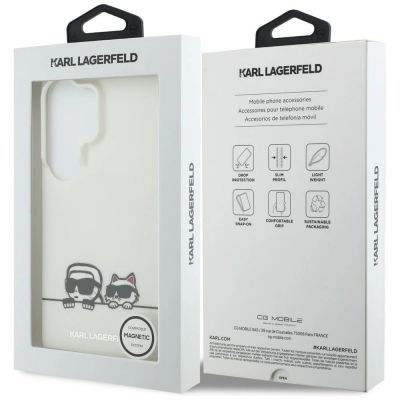 8. Etui Karl Lagerfeld IML Peekaboo Karl&Choupette MagSafe na Samsung Galaxy S26 Ultra - przezroczyste