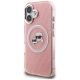 2. Etui Karl Lagerfeld IML Glitter Karl & Choupette Heads Logo MagSafe na iPhone 16 - różowe