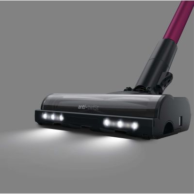 31. Hoover HF610HX 011 Pionowy odkurzacz Bateria Suchy EPA Bez worka 0,7 l 650 W Purpurowy 4 Ah