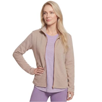 3. Skechers The Hoodless Hoodie GoWalk Shine Jacket JA78-TPBR Beżowe L