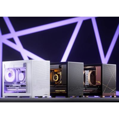 29. Obudowa PC Jonsbo D32 STD Biała Obudowa, Mini Obudowa, mATX, Szkło Hartowane - Białe
