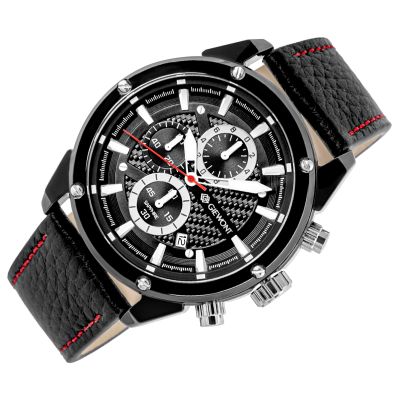 3. Zegarek Męski Giewont Chronograph Sapphire Czarny GW8810-A1