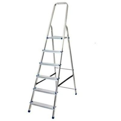2. Drabina aluminiowa AWTOOLS wolnostojąca 6 stopni 150 kg