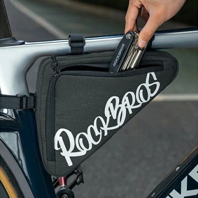 4. Torba rowerowa Rockbros G002 Flash Journey na ramę trójkątna 1.4 l - czarna
