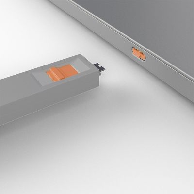 5. Lindy 40428 bloker portów Klucz blokady portu USB Type-C Szary, Pomarańczowy 4 szt.