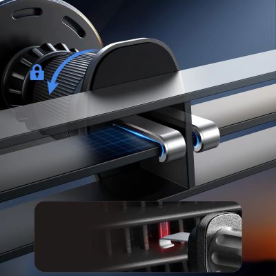 3. Uchwyt samochodowy Joyroom JR-ZS502 kompatybilny z MagSafe z ładowarką indukcyjną na kratkę nawiewu/deskę rozdzielczą - czarny