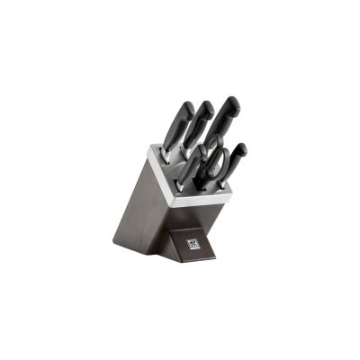 16. Zestaw noży  ZWILLING Four Star 35145-000-0 (Blok samoostrzący, Nożyczki, Nóż x 5)