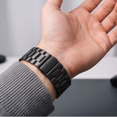 4. Bransoleta Tech-Protect Stainless na Samsung Galaxy Watch 40 / 44 / 46 mm - czarna
