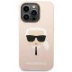 3. Etui Karl Lagerfeld Silicone Karl's Head na iPhone 14 Pro Max - różowe