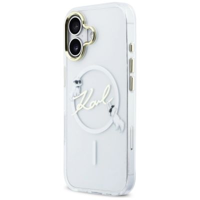 2. Etui Karl Lagerfeld IML Choupettes Karl  Script Logo MagSafe na iPhone 17 - przezroczyste