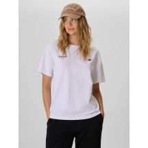 T-shirt loose z nadrukiem damski 4F 4FKAW26TTSHF4507-10S