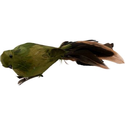 12. PTASZEK DEKORACYJNY NA KLIPIE BOMBKA ZIELONY