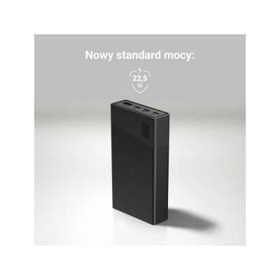 8. GREEN CELL POWERBANK POWERPLAY 20S CZARNY 20000MAH 22,5W 3X USB-C PD 1X USB-A