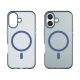 6. Etui Magnetic Abrasive na iPhone 17 kompatybilne z MagSafe - matowe niebieskie