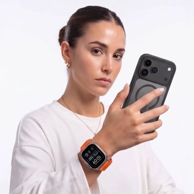 4. Pasek Tech-Protect Nylon Pro na Apple Watch 44 / 45 / 46 / 49 mm - pomarańczowy
