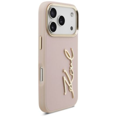 4. Etui Karl Lagerfeld Karl Script Logo na iPhone 17 Pro - różowe