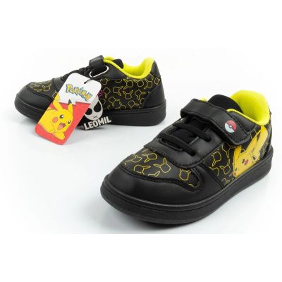 8. Leomil buty sportowe dziecięce sneakersy Pokemon lekkie na rzep czarne