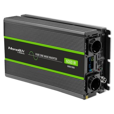 9. Przetwornica napięcia Monolith 3000W 6000W 24V na 230V Czysty Sinus LCD