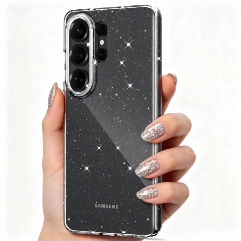 4. Etui Tech-Protect FlexAir na Samsung Galaxy S26 Ultra - przezroczysto-brokatowe