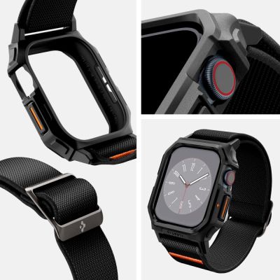 9. Pasek Spigen Lite Fit "PRO" na Apple Watch 10 42 mm - czarne