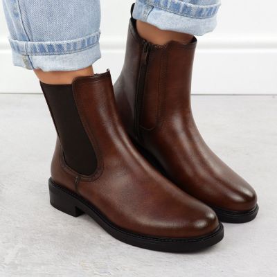 6. Botki damskie sztyblety brązowe Sergio Leone  BT25112