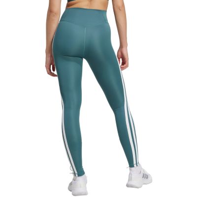 9. Legginsy damskie adidas Optime Essentials 3-Stripes 7/8 zielone JY2152