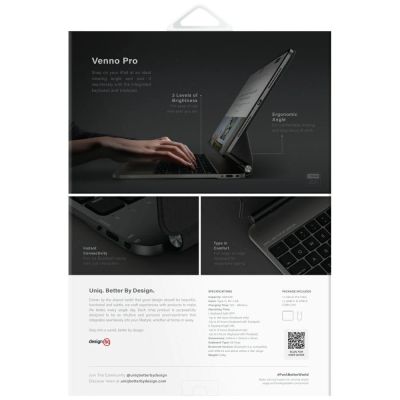 9. Etui UNIQ Venno Pro Magnetic Smart z klawiaturą na iPad 11" A16 (2025) / iPad 10.9" (2022) - czarne