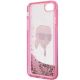 7. Etui Karl Lagerfeld Glitter Karl's Head na iPhone 7 / 8 / SE 2020 / SE 2022 - różowe