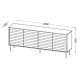 4. Komoda 4D CORTINA 200x40x81 czarny