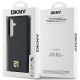 8. Etui DKNY Leather Pattern Metal Logo MagSafe na Samsung Galaxy S24 - czarne