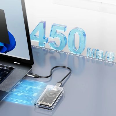 4. Kieszeń dyskowa Orico TC10-MS MSATA USB-C 3.2 5Gb/s - przezroczysta