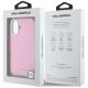 8. Etui Karl Lagerfeld Saffiano Full Wrapped Elongated Metal Logo MagSafe na iPhone 16 - różowe