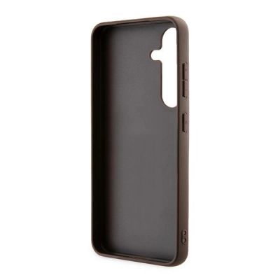 7. Etui Guess 4G Metal Gold Logo na Samsung Galaxy S24 - brązowe