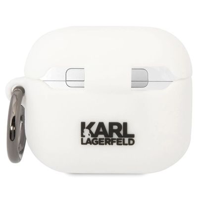 2. Etui Karl Lagerfeld Silicone Karl&Choupette na AirPods 3 - białe