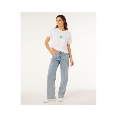 4. Koszulka damska RIP CURL Icons Of Surf Relaxed Tee biała