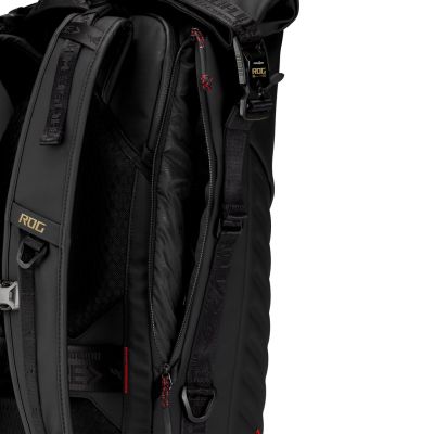 17. ASUS ROG SLASH Backpack Edition 20 plecak Plecak rolowany Czarny Poliester, Skóra woskowana (Pull Up)