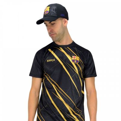 5. Czapka z daszkiem FC Barcelona bejsbolówka Cap Cross Black FCB 5001GEXNN