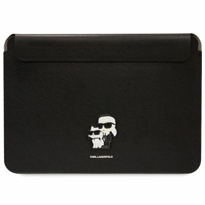Pokrowiec Karl Lagerfeld Saffiano Karl&Choupette na laptopa 14" - czarny