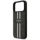 6. Etui Guess 4G Printed Stripes MagSafe na iPhone 17 Pro Max - czarne