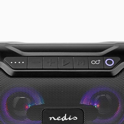 9. Głośnik Nedis Party Boombox 60W LED [60W/ 6Std Akku/ Bluetooth/ TWS/ LED]