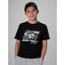 T-shirt regular z nadrukiem chłopięcy 4F 4FJRAW26TTSHM4342-20S
