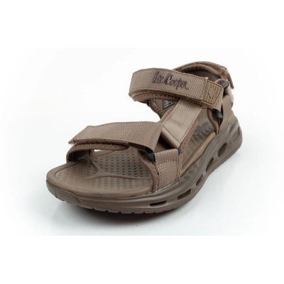 3. Lee Cooper buty męskie sandały na rzepy na lato na plażę lekkie zielone