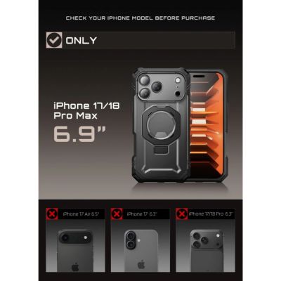 7. Etui Supcase Grip Pro Mag MagSafe na iPhone 18 Pro Max / 17 Pro Max - czarne